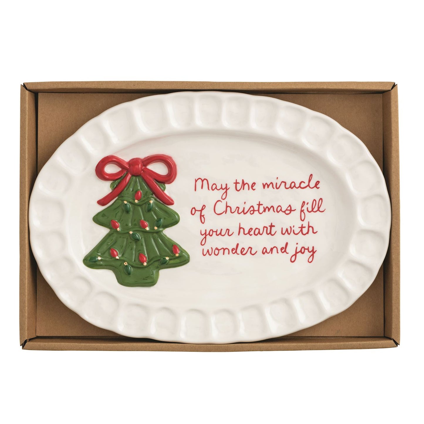 Mud Pie Whimsical Christmas Sentiment Plates