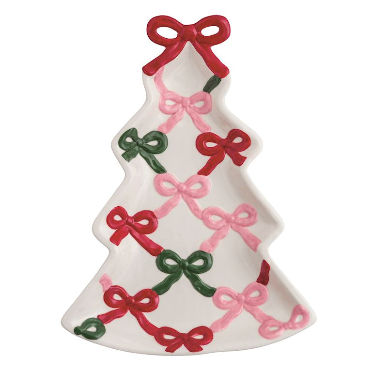 Mud Pie Bow Tree Platter