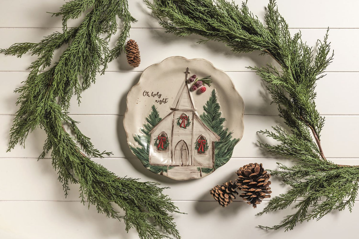Mud Pie Nativity Church Platter