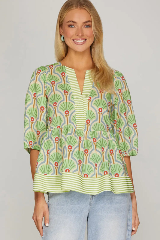 Bloom & Breeze Peplum Top