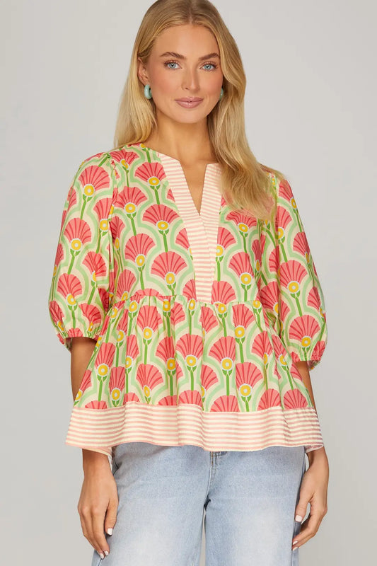 Bloom & Breeze Peplum Top
