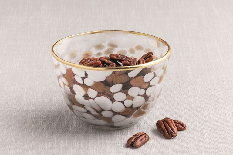 Mud Pie White, Gold, & Tortoise Dip Bowl