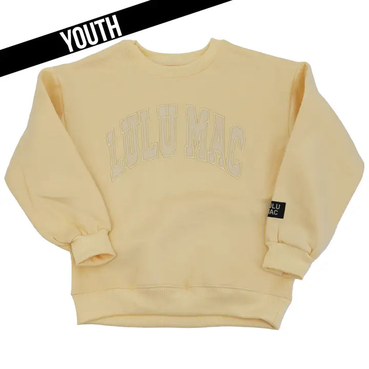 Youth Lulu Mac Butter Monogram Sweatshirt