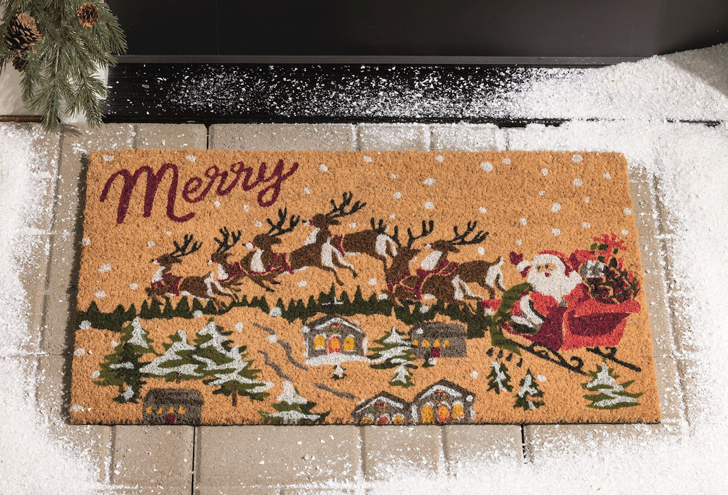 Mud Pie Santa's Sleigh Doormat