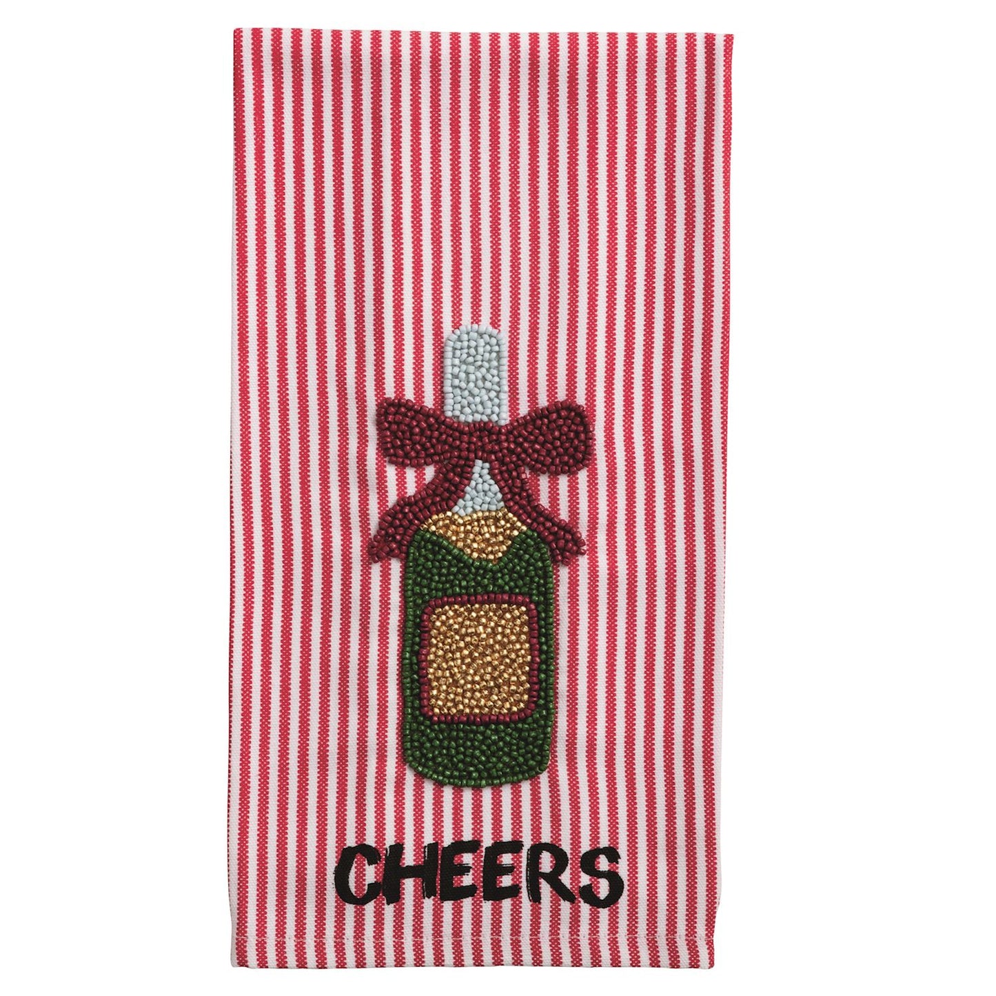Mud Pie Christmas Drinks Beaded Towels
