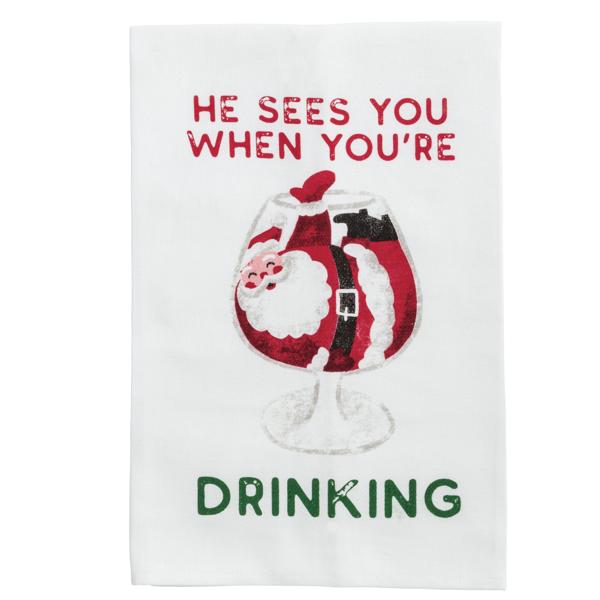 Mud Pie Holiday Drinking Towels