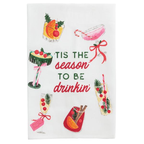 Mud Pie Holiday Drinking Towels