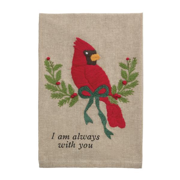 Mud Pie Cardinal Embroidered Towels