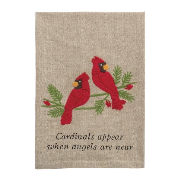 Mud Pie Cardinal Embroidered Towels