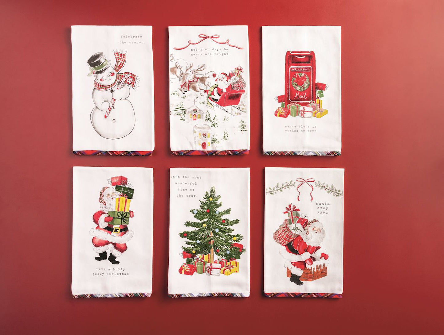 Mud Pie Classic Christmas Printed Towels