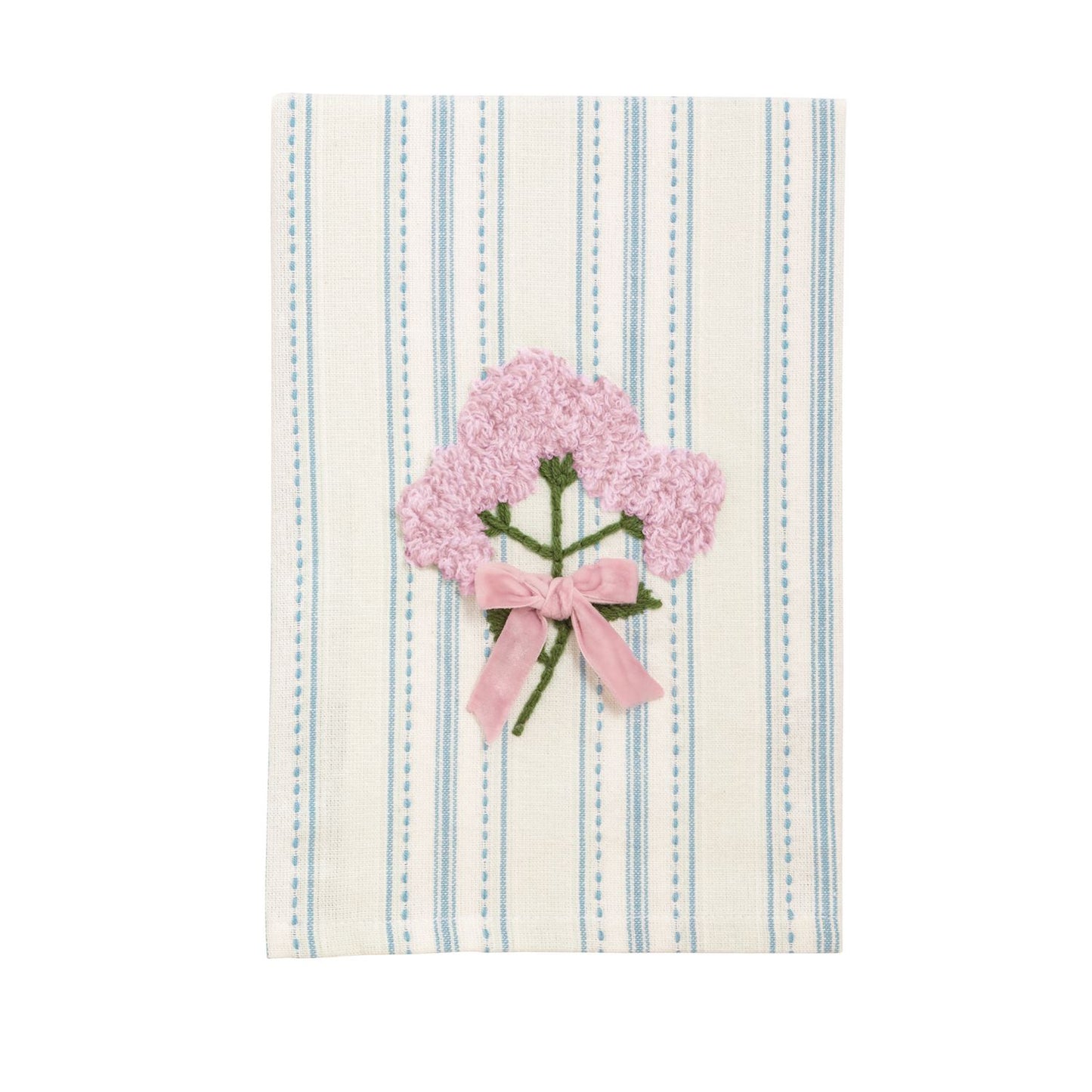 Mud Pie Flower Embroidery Towel