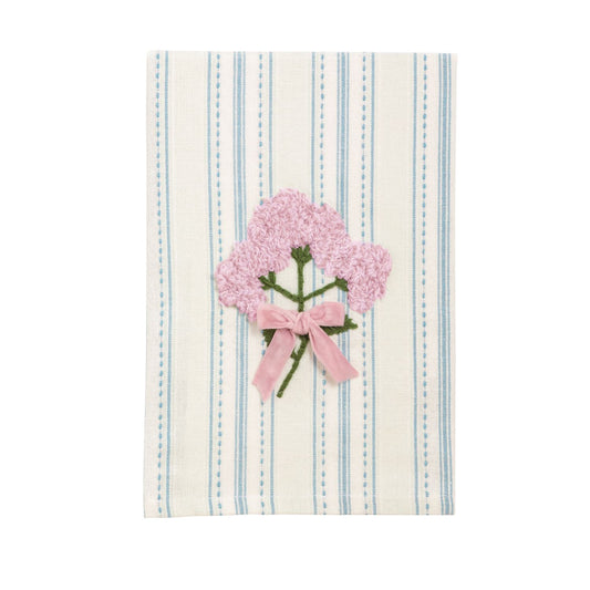 Mud Pie Flower Embroidery Towel