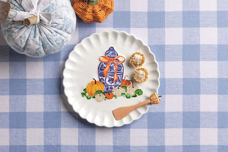 Mud Pie Pumpkin Topiary Cookie Plate