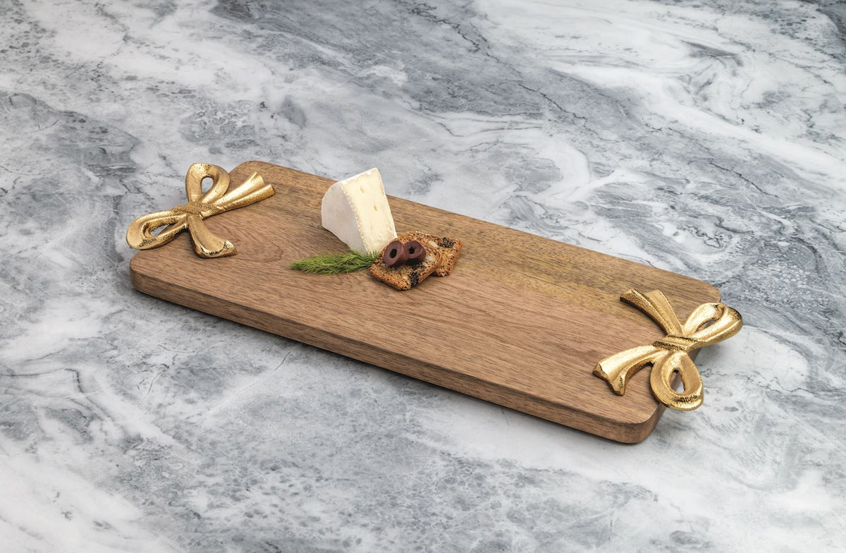 Mud Pie Gold Bow Rectangle Board