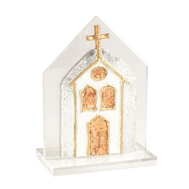 Mud Pie Painted Acrylic Church