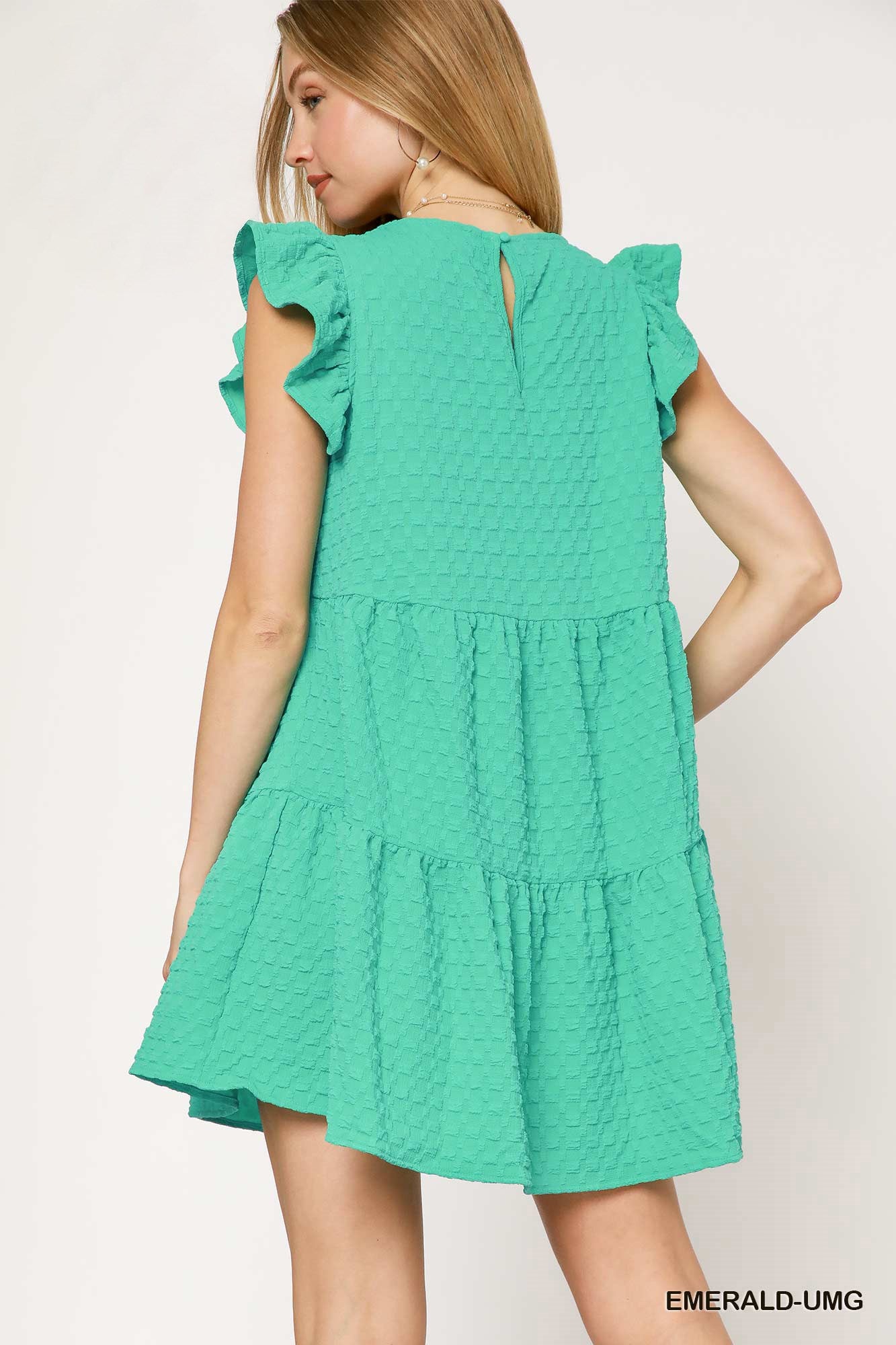 Emerald Easy Going Tiered Dress