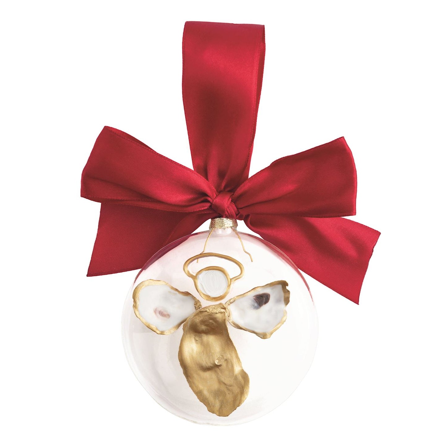 Mud Pie Flat Glass Oyster Ornaments
