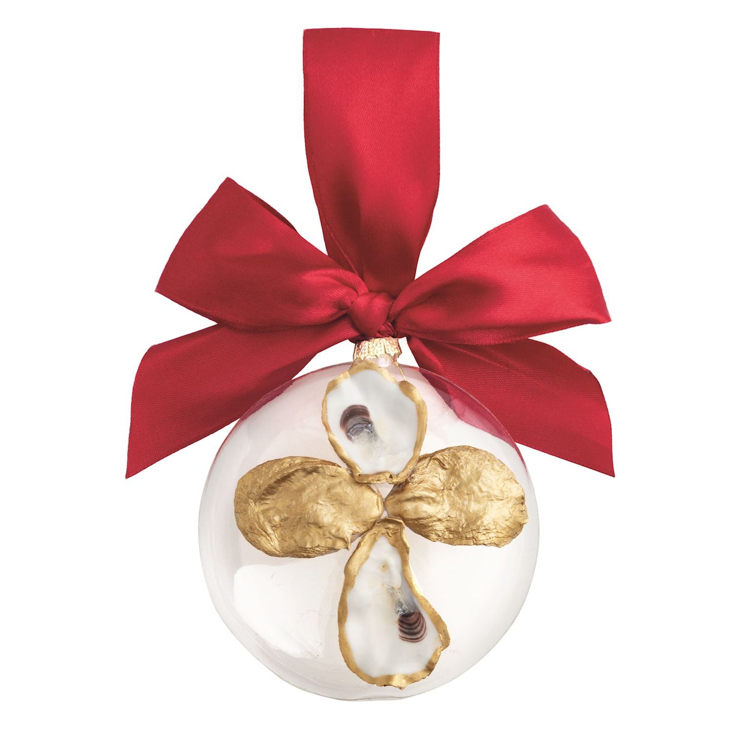 Mud Pie Flat Glass Oyster Ornaments
