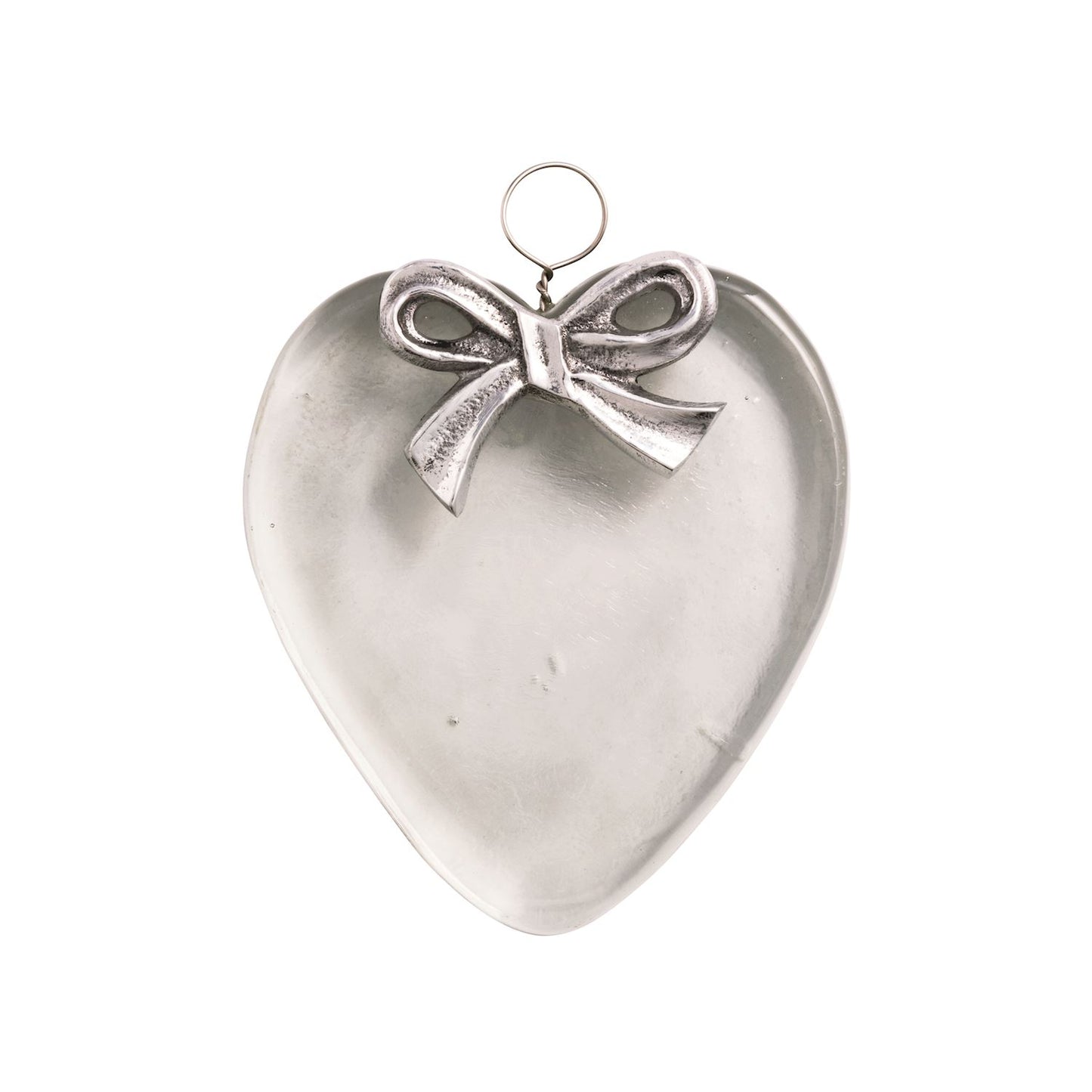 Mud Pie Metal Heart Glass Ornaments