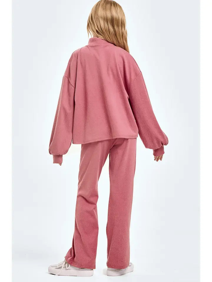 Youth Masala Pink Corduroy Brush Pants