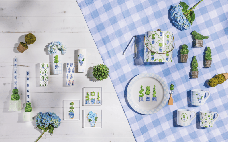 Mud Pie Topiary Round Platter