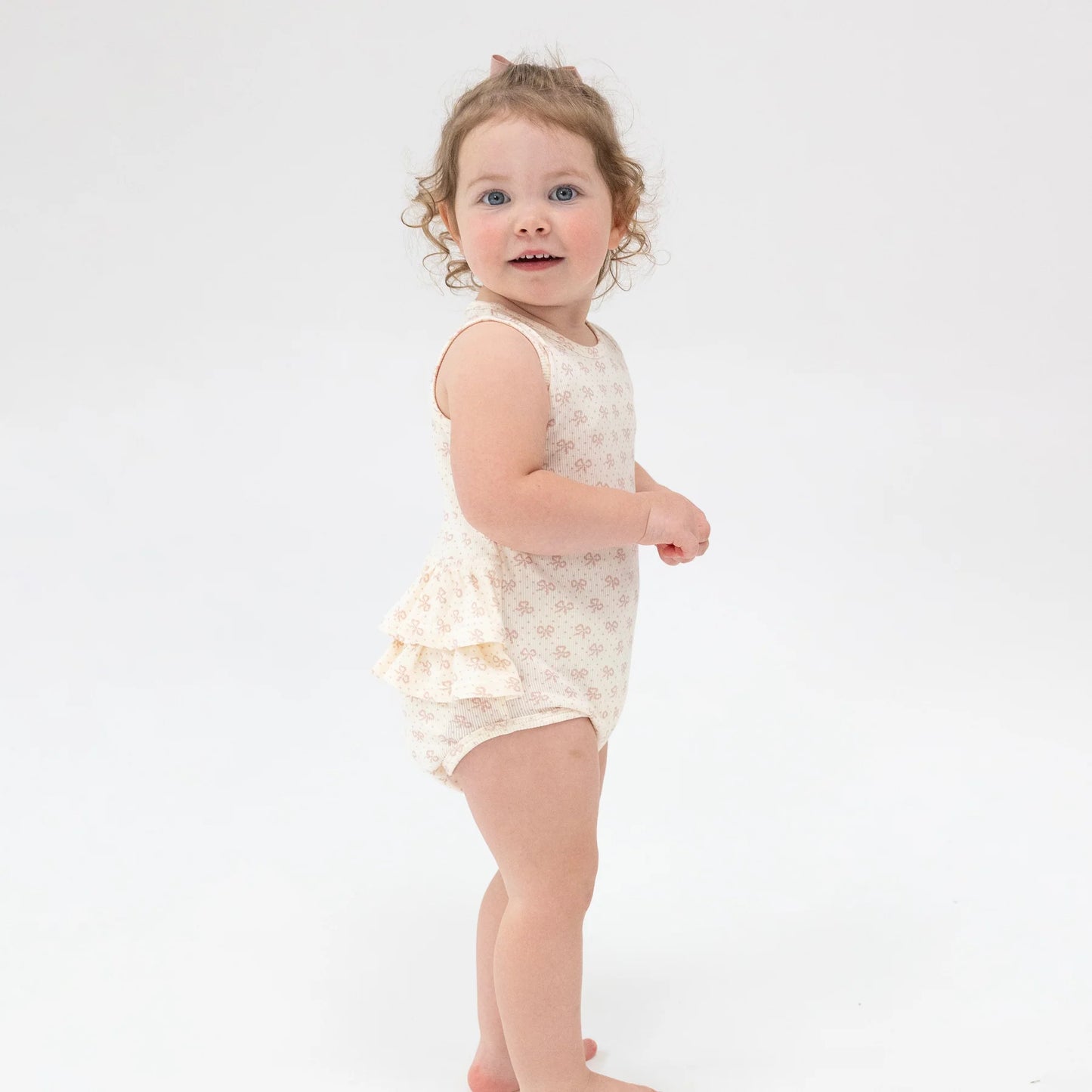 Angel Dear Vintage Mini Bows Ruffle Tank Bubble