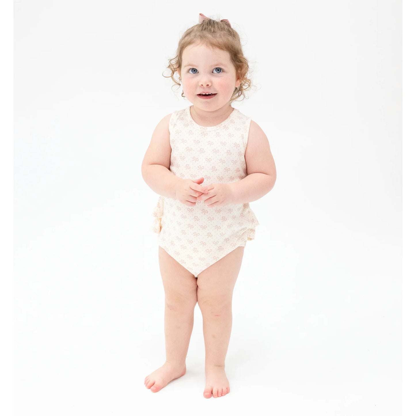 Angel Dear Vintage Mini Bows Ruffle Tank Bubble