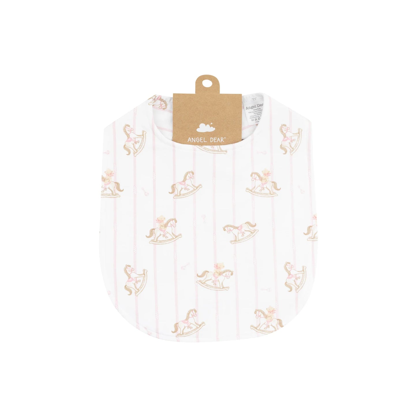 Angel Dear Pink Vintage Rocking Horse Feeding Bib