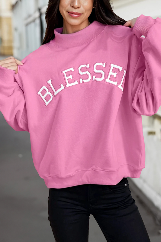 Blessed Mock Neck Sweatshirt