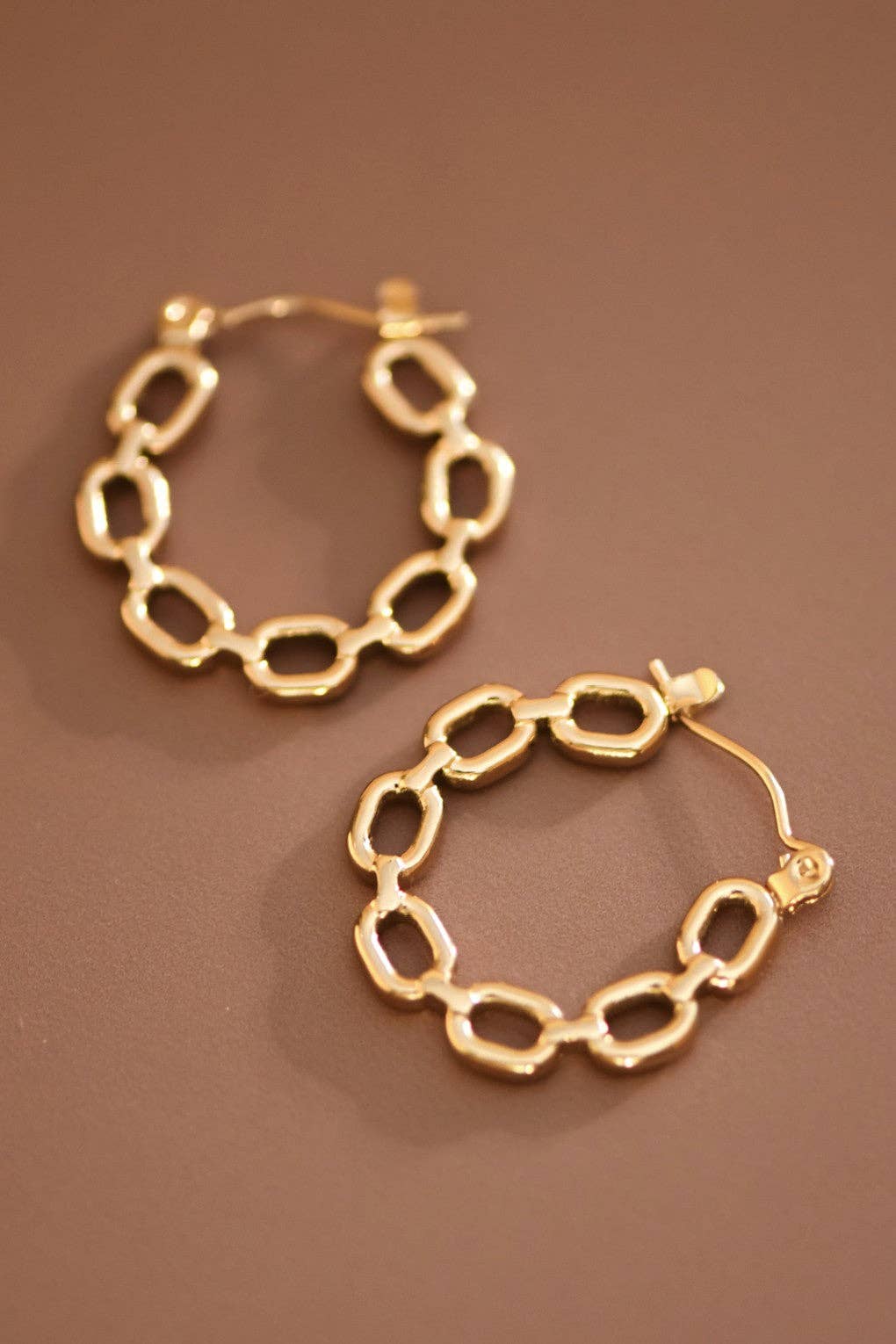 Closed Waterproof Stainless Steel Hoop Earrings