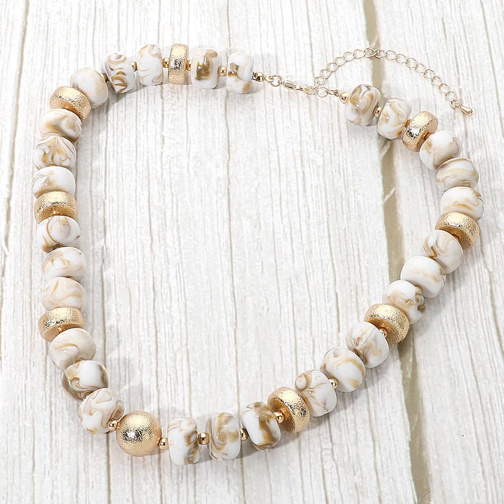 Bold Chunky Beaded Statement Necklace