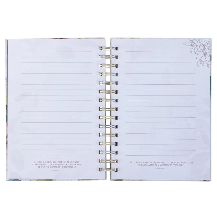 Purple Floral Trust in the Lord Prov. 3:5 Spiral Journal