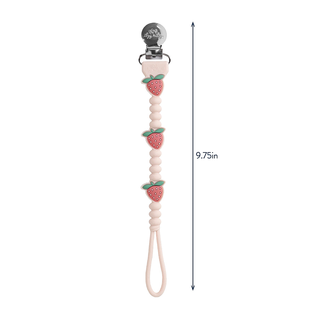 Sweetie Strap™ Plus - Silicone Pacifier Clip - Strawberry