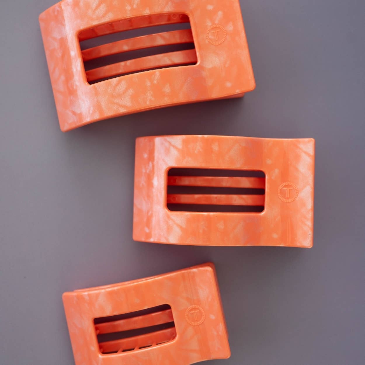 Flat Rectangle Hair Clip | Medium | Dreamsicle