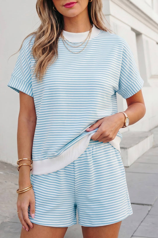 Seaside Stripe Short Set