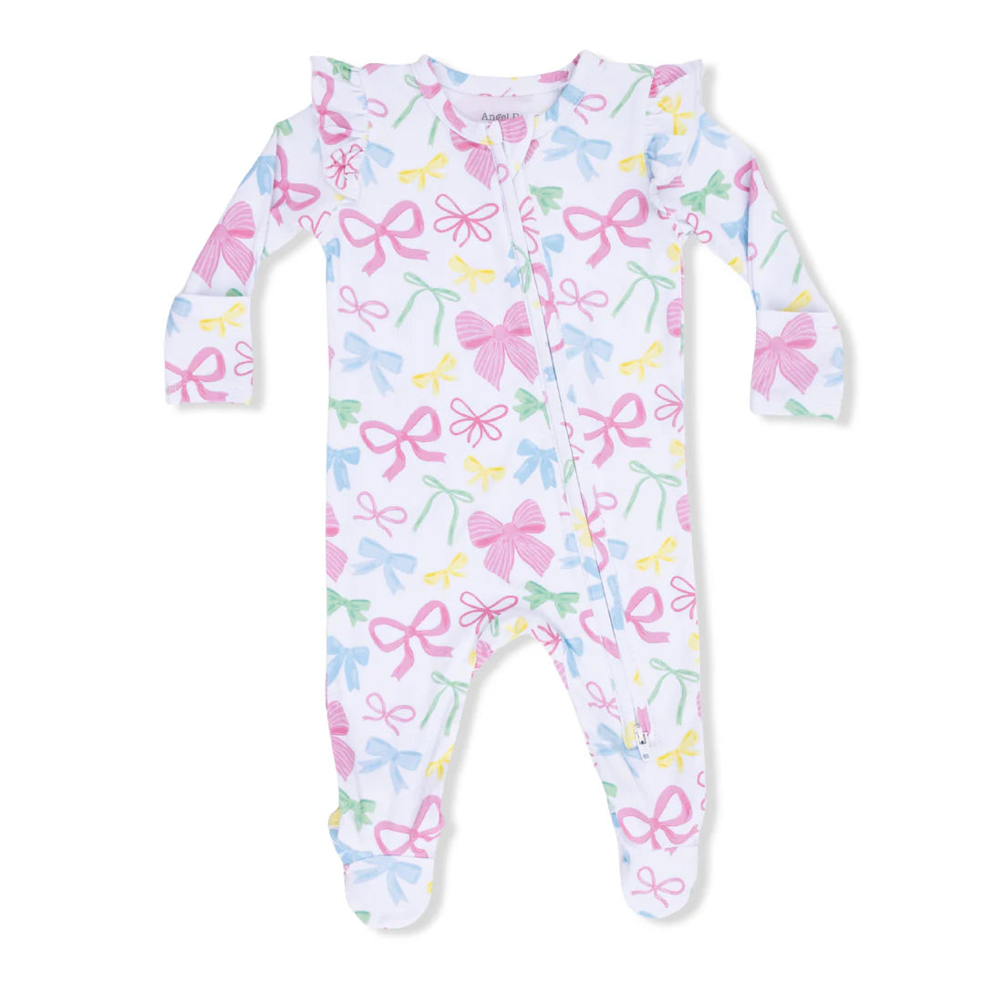 Angel Dear Sweet Bows 2-Way Ruffle Zipper Footie