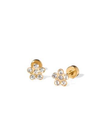 Lyla Clear Screwback Stud Earrings