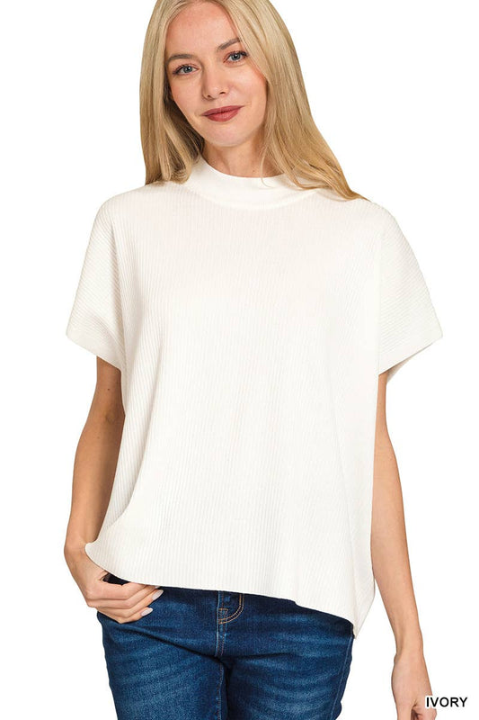 Perfectly Basic Mock Neck Sweater