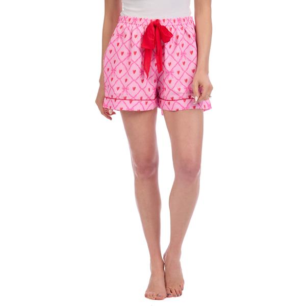 Mud Pie Pink Hearts Pajama Shorts