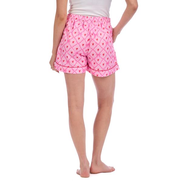Mud Pie Pink Hearts Pajama Shorts