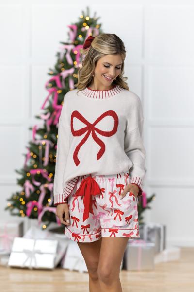 Mud Pie Bow Pajama Shorts