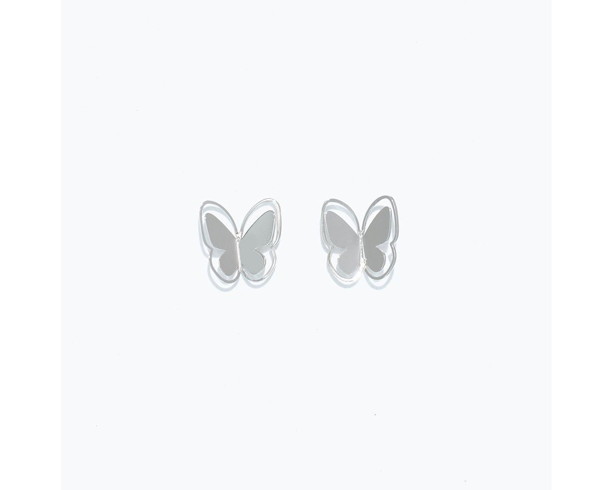 Cuties Silver Butterfly Cutout Earrings