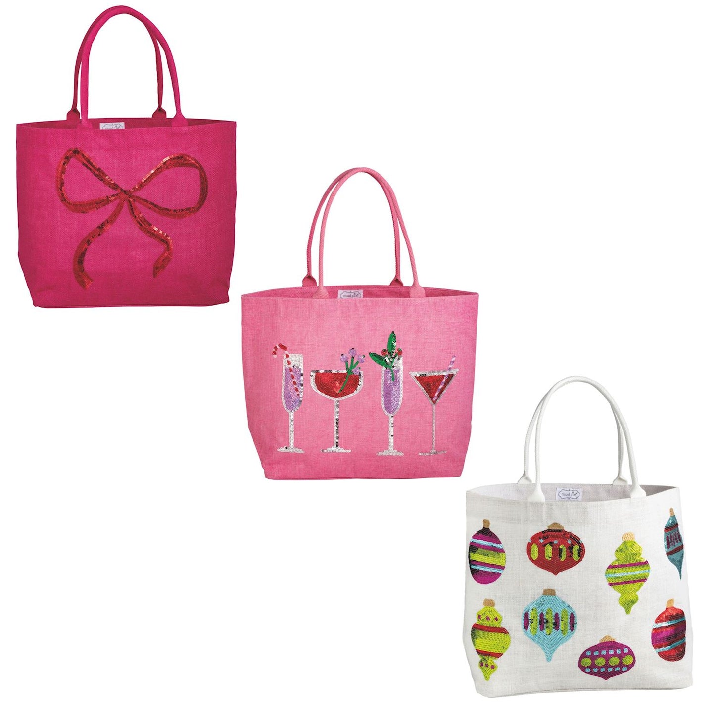 Mud Pie Holiday Sparkle Totes