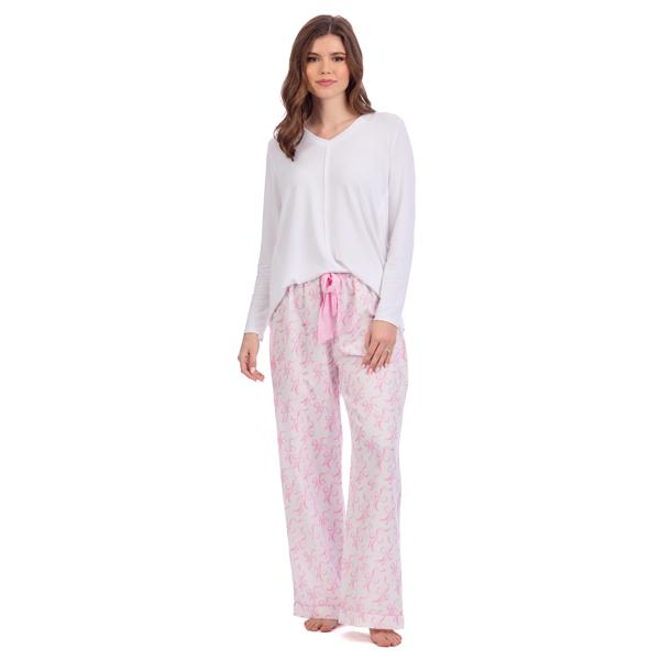 Mud Pie Pink Bow Pajama Pants