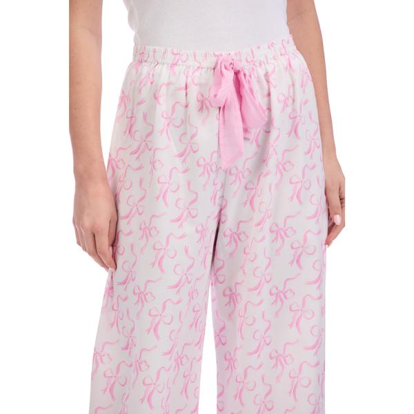 Mud Pie Pink Bow Pajama Pants