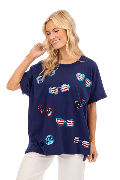 Mud Pie Americana Sparkle Tops
