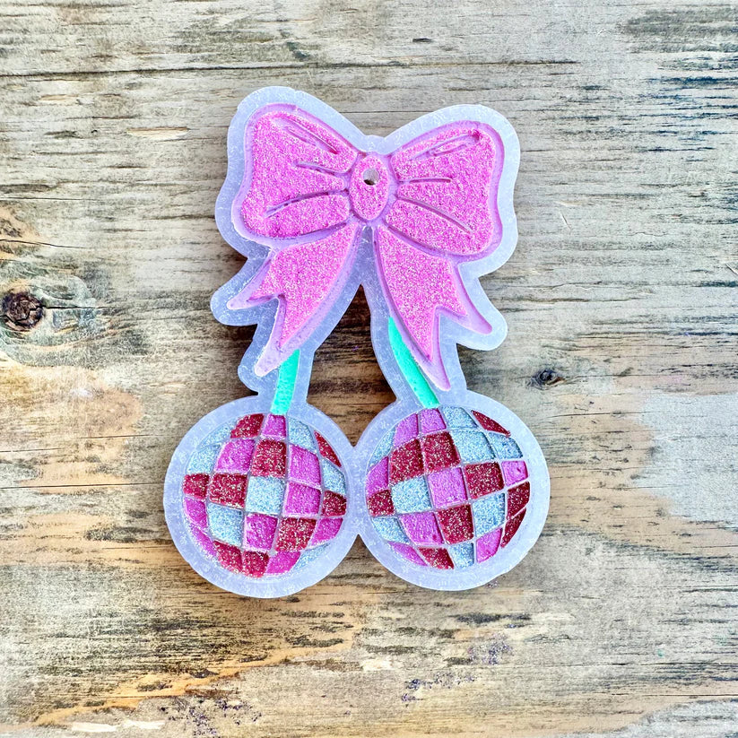 Disco Cherries with Bow Car Freshie