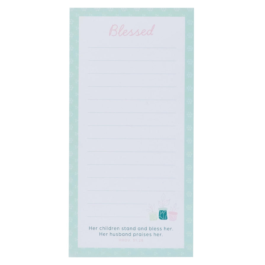 Blessed Prov. 31:28 Magnetic Notepad w/ Pen