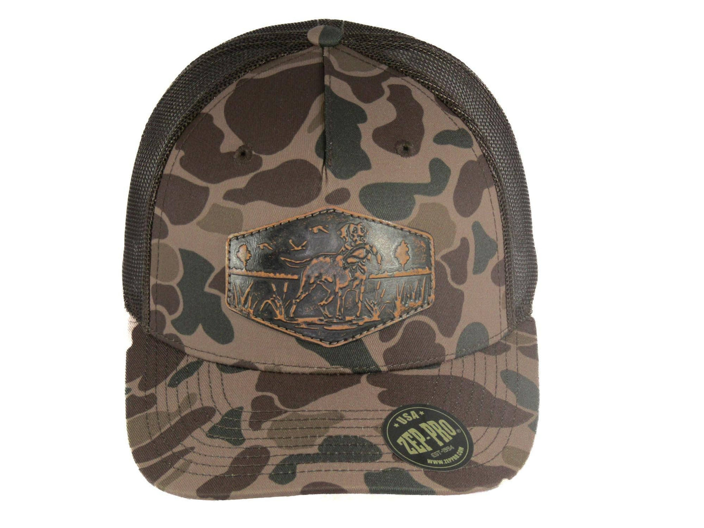 Dog Old School Camo Trucker Hat