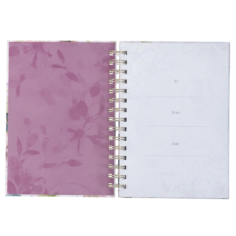 Purple Floral Trust in the Lord Prov. 3:5 Spiral Journal